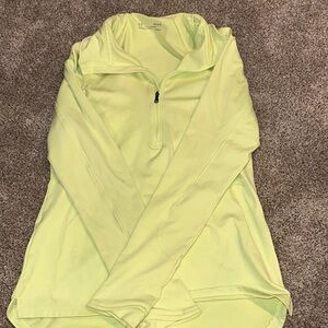 Neon Yellow Quarter-Zip Pullover